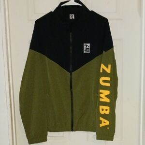 Zumba Fitness Men's Black and Olive Windbreaker